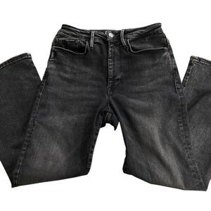 Frame gray wash washed Le one crop mini boot size 2